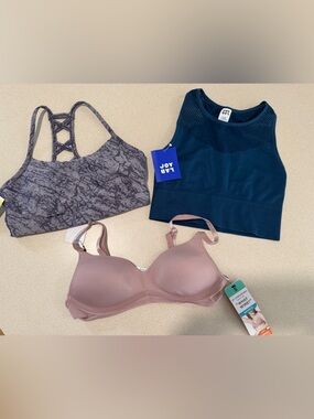 Lot of 3 SMALL bras.  Joylab, all in motion & warners.